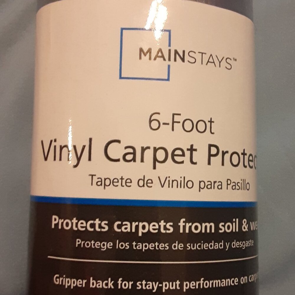 6-Foot (24 inch x 72 inch) Clear Vinyl Ribbed Carpet/Rug Protector (MAINSTAYS)